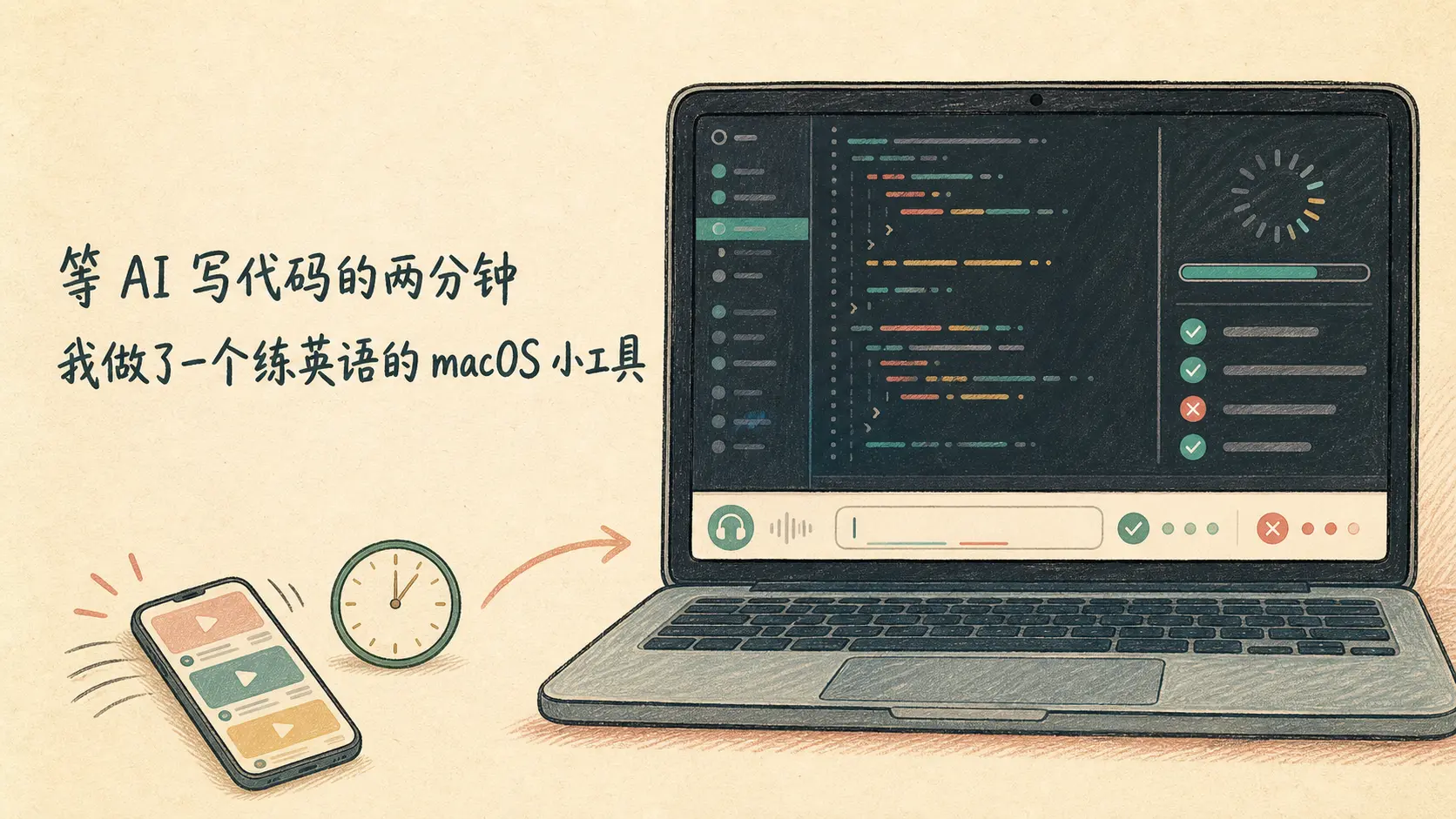 等 AI 写代码的两分钟，我做了一个练英语的 macOS 小工具-cover.webp